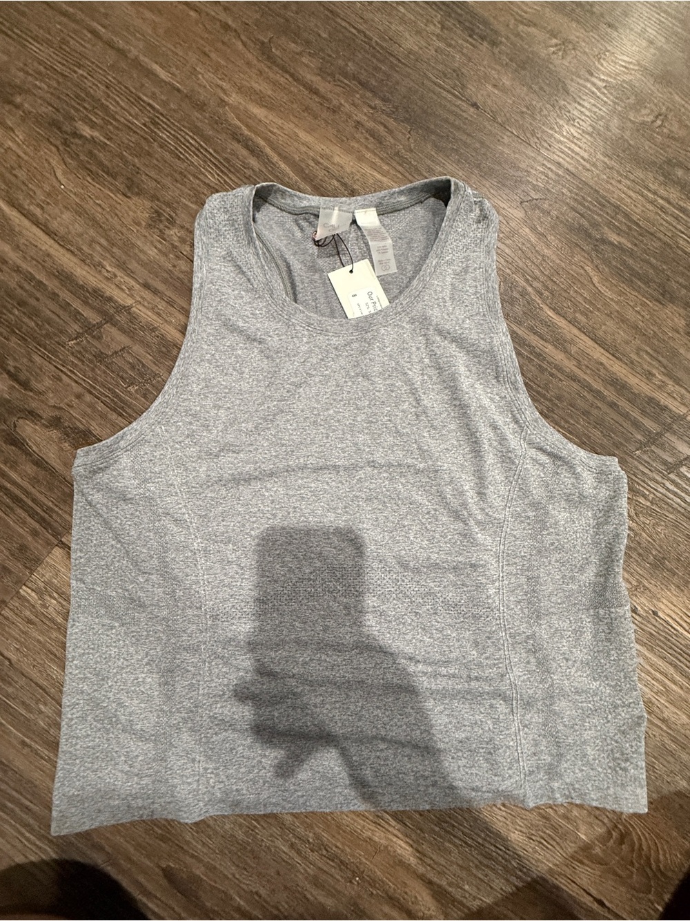 Alia Light Heather Gray Scoop Neck Tank